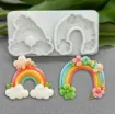 molde silicona para resina epoxi porcelana masas modelo arcoiris x2 medida 88x44mms 1