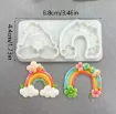 molde silicona para resina epoxi porcelana masas modelo arcoiris x2 medida 88x44mms 2