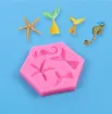 molde silicona para resina epoxi porcelana masas modelo mar x4 piezas medida 85x73mms 4