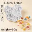 molde silicona para resina epoxi porcelana masas modelo hongos caracoles medida 88x80mms 6