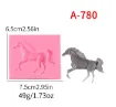 molde silicona para resina epoxi porcelana masas modelo caballo galopando chico medida 75x65mms 2