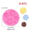 molde silicona para resina epoxi porcelana masas modelo girasoles margaritas x6 medida 70x70mms 1