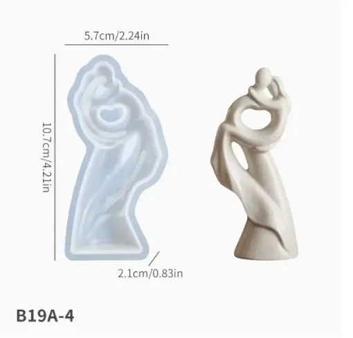 molde silicona para velas resina epoxi modelo pareja b19a 4 medida 107x57mms 0