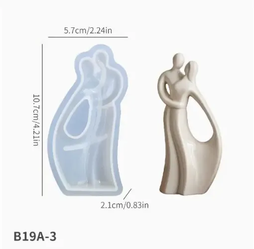 molde silicona para velas resina epoxi modelo pareja b19a 3 medida 107x57mms 0