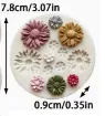 molde silicona para resina epoxi porcelana masas modelo girasoles margaritas x13 medida 78x78mms 1