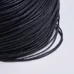cordon algodon encerado fino 1mm por 300mts color negro 0