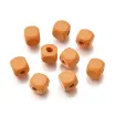 cuentas madera cubo 8mms pintadas x500 unidades color naranja 0