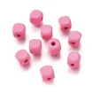 cuentas madera cubo 8mms pintadas x50 unidades color rosado vivo 0