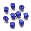 cuentas madera cubo 8mms pintadas x500 unidades color azul 0