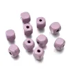 cuentas madera cubo 8mms pintadas x500 unidades color lila 0