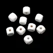 cuentas madera cubo 8mms pintadas x50 unidades color blanco 0