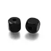 cuentas madera cubo 8mms pintadas x50 unidades color negro 2