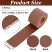 cinta cuero sintetico pvc ancho 50mms por 2mts color marron 1