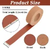 cinta cuero sintetico pvc ancho 25mms por 2mts color siena 1