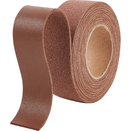 cinta cuero sintetico pvc ancho 25mms por 2mts color marron 0