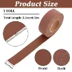 cinta cuero sintetico pvc ancho 25mms por 2mts color marron 1