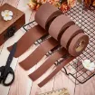 cinta cuero sintetico pvc ancho 25mms por 2mts color marron 5