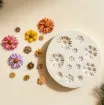 molde silicona para resina epoxi porcelana masas modelo girasoles margaritas x13 medida 78x78mms 4