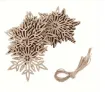 apliques calados madera forma copo nieve medida 80mms x10 unidades cuerda 1