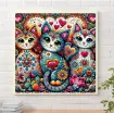 set pintura diamantes art gem 5d lamina 15x15cms motivo 3 gatos corazones jm276 2