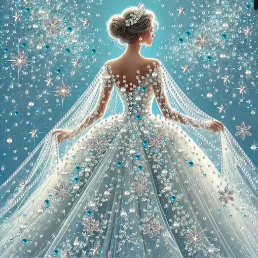 set pintura diamantes art gem 5d lamina 25x25cms motivo novia cristales yc006 0