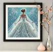 set pintura diamantes art gem 5d lamina 25x25cms motivo novia cristales yc006 2