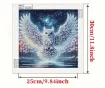 set pintura diamantes art gem 5d lamina 25x25cms motivo buho cristales jk019 2