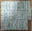 set 26 stenciles plantillas medida 13x4cms motivos florales varios 0
