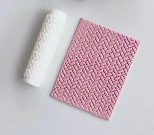 rodillo mini plastico para textura arcilla polimerica masas sin mango 75x18mms motivo yg421 0