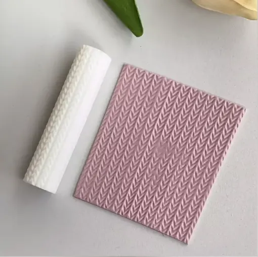rodillo mini plastico para textura arcilla polimerica masas sin mango 75x18mms motivo yg893 0