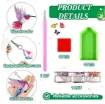 set pintura diamantes 5d adhesivos marcapaginas marcador libro 9x9cms x18 motivos pajaritos 3