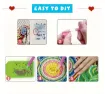 set pintura diamantes 5d adhesivos marcapaginas marcador libro 9x9cms x18 motivos pajaritos 6