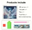 set pintura diamantes art gem 5d lamina 25x25cms motivo buho cristales jk019 5