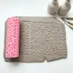 rodillo mini plastico para textura arcilla polimerica masas sin mango 100x30mms motivo enredadera 0