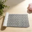 rodillo mini plastico para textura arcilla polimerica masas sin mango 100x25mms motivo ladrillos 0