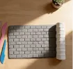 rodillo mini plastico para textura arcilla polimerica masas sin mango 100x25mms motivo ladrillos 1