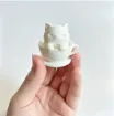 pieza impresion 3d abs modelo gatito taza medida 41x35x40mms color blanco 0