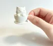pieza impresion 3d abs modelo gatito taza medida 41x35x40mms color blanco 1