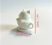 pieza impresion 3d abs modelo gatito taza medida 41x35x40mms color blanco 2