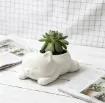 pieza impresion 3d abs modelo maceta gatito acostado medida 73x75x51mms color blanco 0