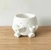 pieza impresion 3d abs modelo maceta carita libro taza medida 73x75x51mms color blanco 0