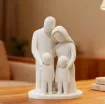 pieza impresion 3d abs modelo familia abstracta x4 moderna medida 70x43x100mms color blanco 0