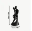 pieza impresion 3d abs modelo pareja abstracta romantica medida 49x45x100mms color blanco 1