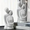 pieza impresion 3d abs modelo pareja abstracta medida 60x40x120mms color blanco 1