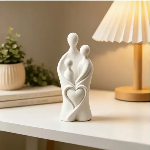 pieza impresion 3d abs modelo familia x4 corazon moderna medida 60x40x120mms color blanco 0