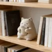 pieza impresion 3d abs modelo gatito taza medida 40x40x40mms color blanco 2