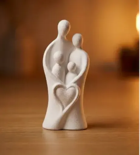 pieza impresion 3d abs modelo familia x4 corazon moderna mini medida 30x20x60mms color blanco 0
