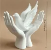 pieza impresion 3d abs modelo mano paloma medida 90x40x100mms color blanco 1