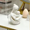 pieza impresion 3d abs modelo madre bebe abrazo medida 55x45x92mms color blanco 2