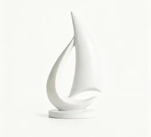 pieza impresion 3d abs modelo barco velero medida 50x30x100mms color blanco 0